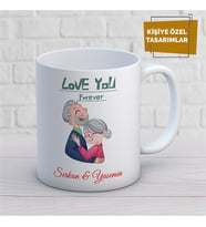 Kişiye Özel İsim Yazılabilir Sevgi Temalı Kupa Bardak