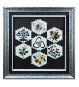 e38 EL İŞÇİLİĞİ KAĞIT TELKARİ TABLO 88 * 88 cm - 4477