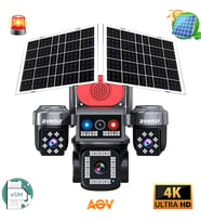 AVENİR AV-S445 E-SİM 4 Kameralı AOV Güneş Enerjili Kamera (Siyah-Gri)