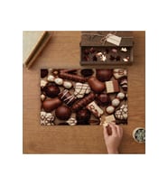 Çikolata Çeşitleri Tasarımı 240 parça Ahşap Puzzle Ahşap Kutuda MP01677