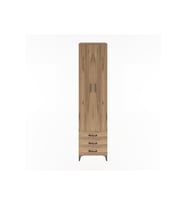 Hyperion Dolap 5 Raflı 3 Çekmeceli 2 Kapaklı 60x44x243 Çam-Çam