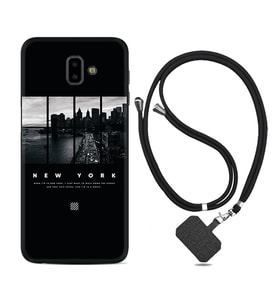 Samsung J6 Plus J7 Prime J7 Pro M20 Kılıf Boyun Askılı Silikon New York 1612