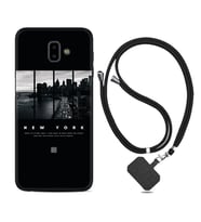 Samsung J6 Plus J7 Prime J7 Pro M20 Kılıf Boyun Askılı Silikon New York 1612