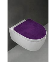 Klozet Kapak Örtüsü, Ultrasoft Düz Mürdüm Renk, Banyo Klozet Örtüsü