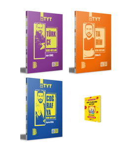 TYT Türkçe Tarih ve Coğrafya Ders Notları 3lü Set