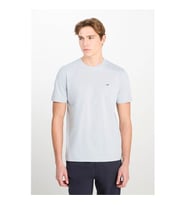 Lee Lee Bisiklet Yaka Gri Erkek T-Shirt L60UFQ475