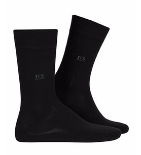 D'S Damat Erkek Bambu Çorap Düz Siyah 40-44 (Çok Renkli)