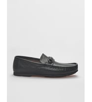 Hakiki Deri Siyah Tokalı Erkek Loafer