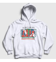 Presmono Unisex Beyaz Vintage Talking Heads Kapüşonlu Sweatshirt 494008tt