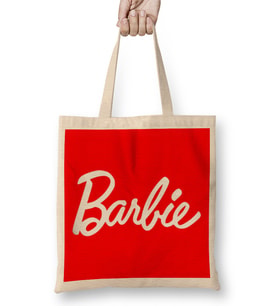 Barbie Logo 04 Bez Çanta Uzun Saplı