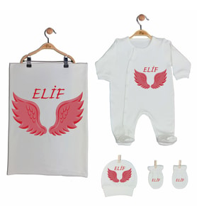 Pia Baby Gl 2205 İsme Özel Battaniyeli Tulum Set