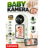 C17C 5MP Bebek Kamerası WiFi 2.8 İnç Ekranlı Hareket Takip Gece Görüş Çift Yönlü Ses Ev Güvenlik Kamerası