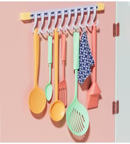 10 Kancalı Raylı Mutfak ve Banyo Düzenleyici Askı 30 cm