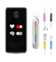 Xiaomi Redmi 8A 8 Pro 9C 9T 10C 11T Pro Kılıf Kablo Koruma Spiral Silikon Love Brain 1722