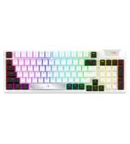 AQIRYS Adara Beyaz/Siyah %95 HaiMu Linear Pink Switch Hotswap RGB İngilizce Mekanik Gaming Klavye