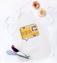 BK Gift Kişiye Özel Kendi El Yazın Mesajlı Fotoğraflı Hediye Beyaz Mutfak Önlüğü-5