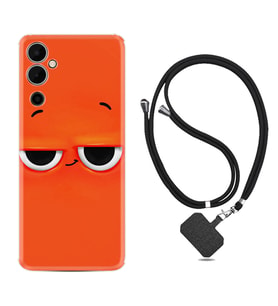 Tecno Pova 4 Kılıf Resimli Boyun Askılı İpli Desenli Silikon Series Orange 1830