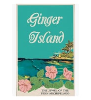 Ginger Island Seyahat Posteri Tablo Ahşap Poster Dekoratif