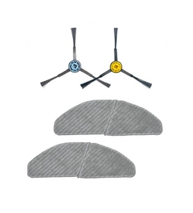 Fakir Robert RS 780 Uyumlu 2 Adet Yan Fırça 2 Adet Mop Fiber Paspas