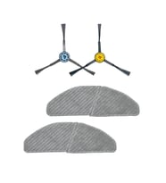 Fakir Robert RS 780 Uyumlu 2 Adet Yan Fırça 2 Adet Mop Fiber Paspas