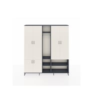 Arges Dolap 15 Raflı 5 Kapaklı Tek Askılı 220x30x243 Antrasit-Aytaşı/Antrasit