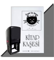 Kişiye Özel  You Are Purrfect Kedi Emoji Tarihli Kitap Kaşesi (Siyah)