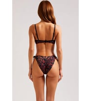 Kadın Bikini Takımı Leopar Desenli V Telli Balconette Kaplı Balenli Normal Bel Brazilian Şık