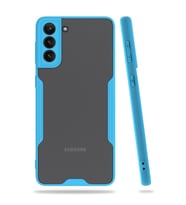Samsung Galaxy S21 Plus Kılıf Platin Silikon - Mavi