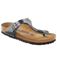 Birkenstock  Gizeh BS Metalic Antracite 1003676 Soft Footbed Kadın Terlik (Antrasit)