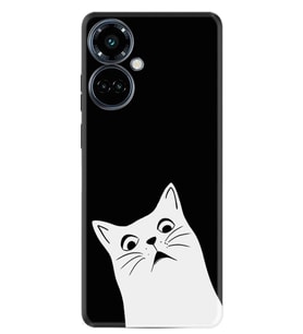 Camon 19 Pro Kılıf Resimli Desenli Silikon Platinium Series Şaşkın Kedi 1900