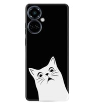 Camon 19 Pro Kılıf Resimli Desenli Silikon Platinium Series Şaşkın Kedi 1900