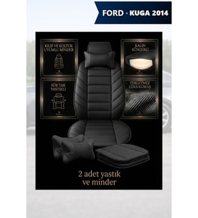 kuga 2014 Koltuk ve Kılıf uyumlu Yastık Lüks Siyah Minder 2 Minder 2 Yastık