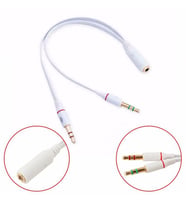 Kulaklık Mikrofon Çoklayıcı 3.5mm Splitter Switch Dönüştürücü Adaptör