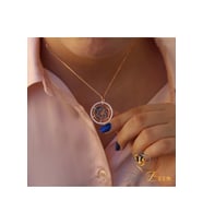 Davut Yıldızı Kolye - Yahudiler Için Kalkan Kolye - Megan'ın Yıldız Kolyesi - Miks Taş (Rose Gold Altın)