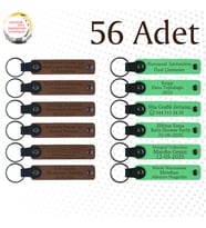 A Kahve & Fıstık Yeşili, Özel Kurslar İçin Tanıtım Hediyesi 56'lı Set Firmaya Özgü Yazılı Anahtarlık