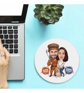 Kişiye Özel Golf ve Sen Karikatürlü Mousepad