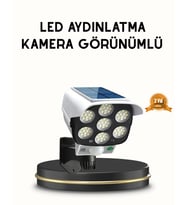 Güneş Paneliyle Şarj Olan Hareket Sensörlü Dış Mekan Güvenlik Lambası Ayarlanabilir
