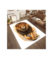 Rovigo Home Dijital Baskı Yıkanabilir Kaymaz Taban Salon Halısı RVG1891-SD259 (Beyaz)