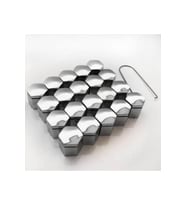 Bijon Kapağı Krom Efekt 17mm Uyumlu 20'li Set