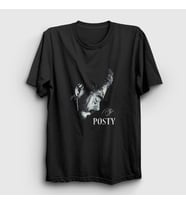 Presmono Unisex Siyah Stay Away Post Malone T-Shirt 304393tt