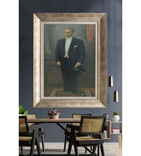 Gümüş Çerçeveli Atatürk Tablo za165