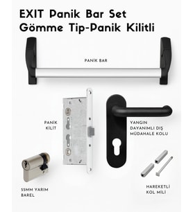 GÖMME TİP PANİK BAR SET-PANİK KİLİTLİ