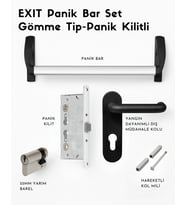 GÖMME TİP PANİK BAR SET-PANİK KİLİTLİ
