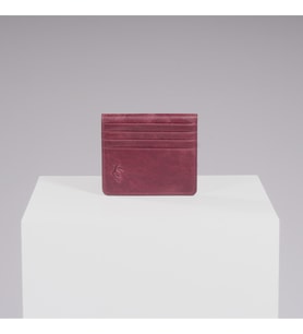 Deerderi London Vintage Deri Kartlık Bordo