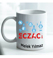 Kişiye Özel İsim ve Fotoğraf Baskılı Eczacı Temalı Kupa Bardak No:001