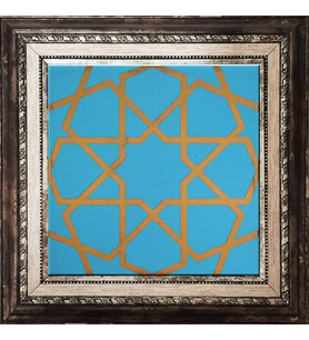 Armada Çini 20x20 Cm SP 89 Turkuaz Metalik Kütahya Çini Pano