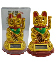 Maneki Neko El Sallayan Şans Kedisi Gold Solar Güneş Enerjili 6x10cm NO7ALT
