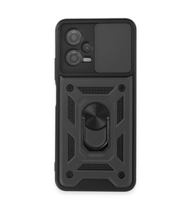 Xiaomi Redmi Note 12 5g Kılıf Pars Lens Yüzüklü Silikon - Siyah