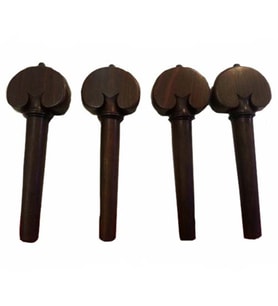 Picaldi 1233-H Kalp Model Rosewood Çello Kulak Seti  Lüks Kalp Tasarımı ile Çello İçin Dayanıklı ve Estetik Akort Burguları