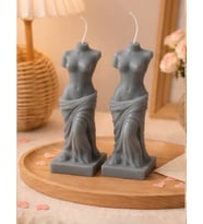 2'li Başsız Venüs Heykeli Art Mum Dekoratif Heykel Mum